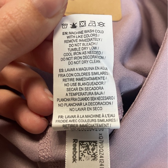 Reebok Mauve 7/8 Leggings, Size xs - Picture 7 of 8
